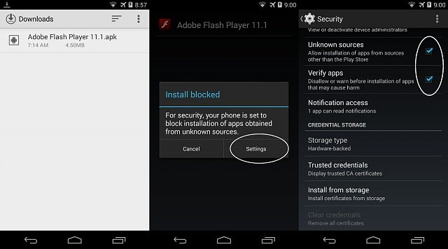 adobe flash player for firefox on android